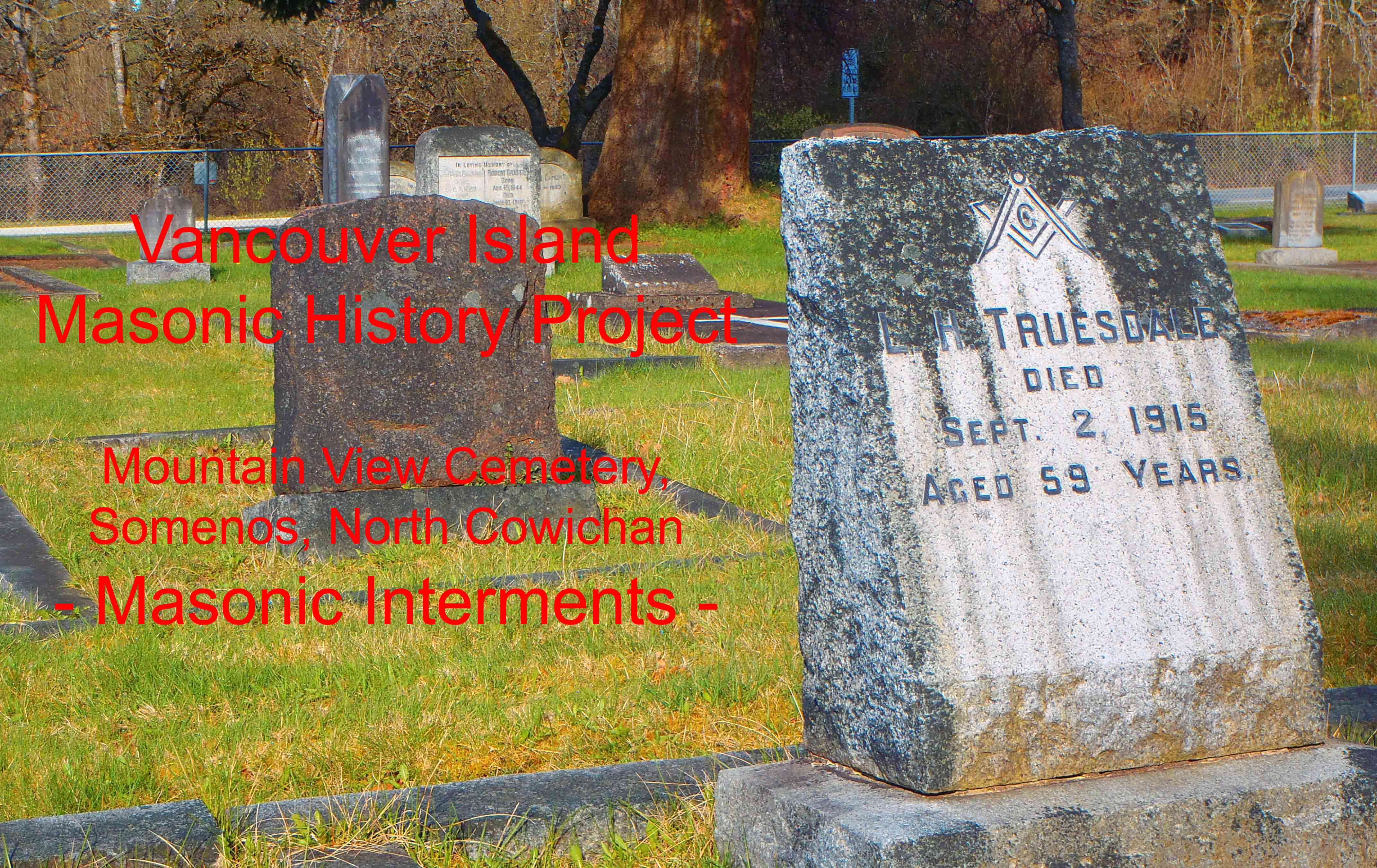 Mountain View cemetery - Masonic Interments